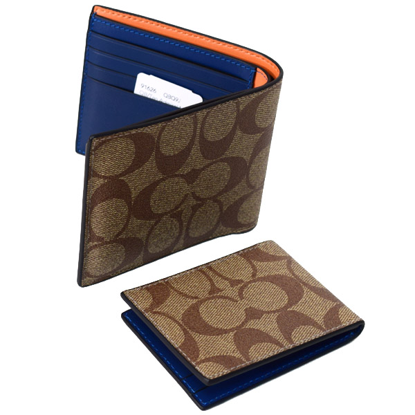 COACH】コーチ メンズ コーティングキャンバス カーフレザー