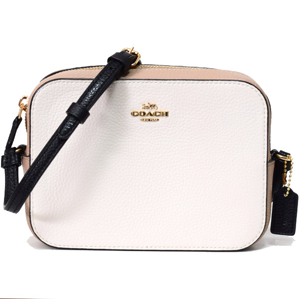 Coach コーチ ぺブルレザー カラーブロック ミニ カメラバッグ クロスボディー ショルダーバッグ チャークマルチ 日本未発売 91540 コーチ専門店 コチガル