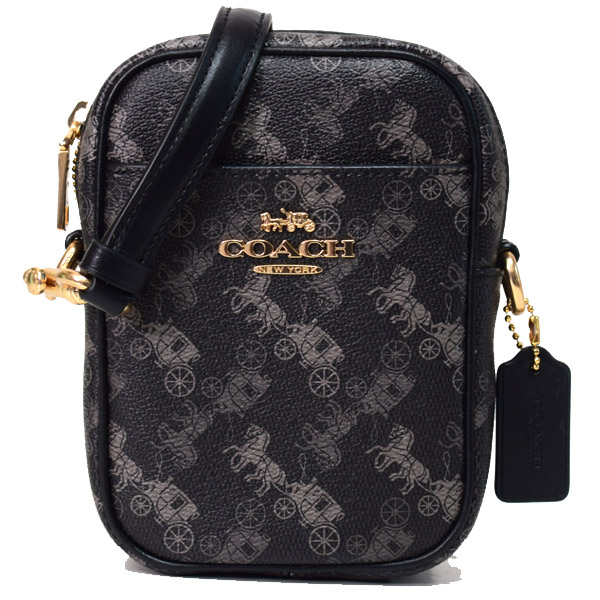 COACH コーチ レザー ホース アンド キャリッジ 2WAY ショルダーバッグ 5605 ブラック/ブラウン gy