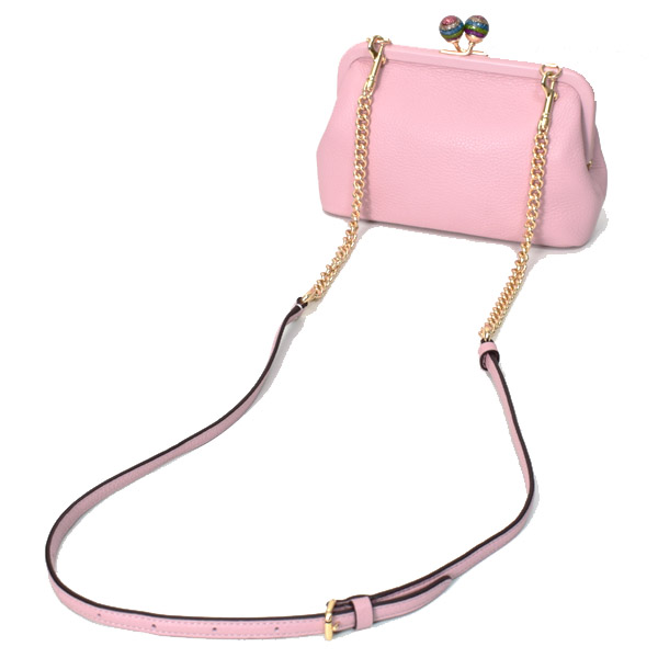 COACH】コーチ ペブルレザー スムースレザー ノラ キスロック がま口