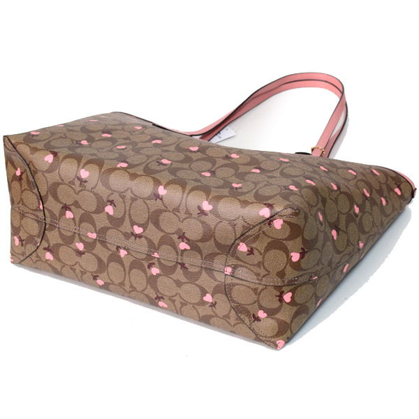 coach コーチ　s82 トートバッグ　C3240 シグネチャー　花柄　ハート