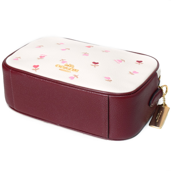 COACH】コーチ ペブルレザー ジェス ハート フローラル 花柄