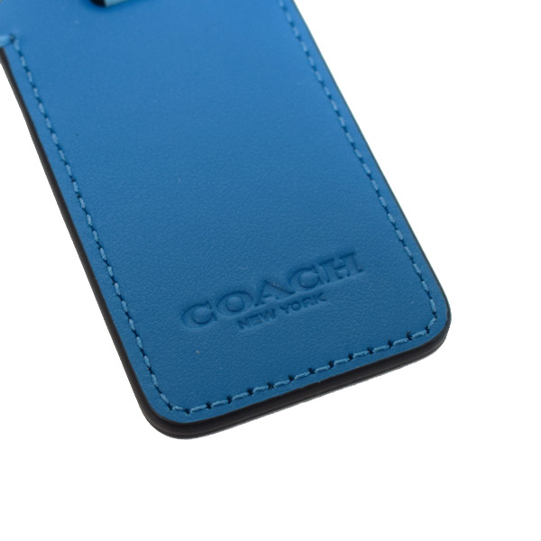 画像: 【COACH】コーチ カーフレザー カラーブロック ラゲージタグ ハングタグ キーリング キーホルダー ブルージェイ×レイン（日本未発売）