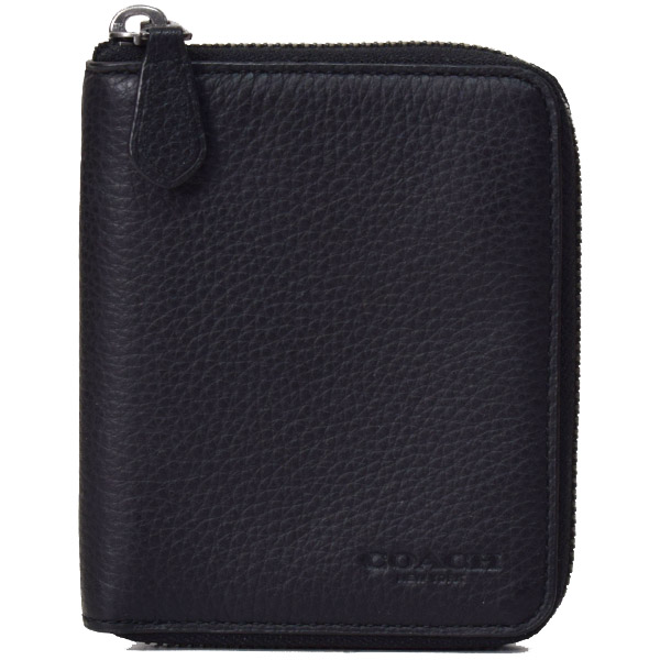 COACH】コーチ メンズ ぺブルレザー ロゴ ミディアム ジップ ... プレゼントにも❤️新品コーチ アラウンドジップ二つ折り財布 ブラック
