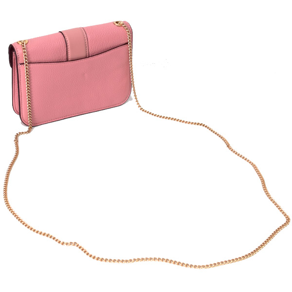 画像: 【COACH】コーチ ペブルレザー スムースレザー ジョージー チェーン クロスボディ 斜めがけ 2way クラッチ ショルダーバッグ ライトブラッシュ（日本未発売）