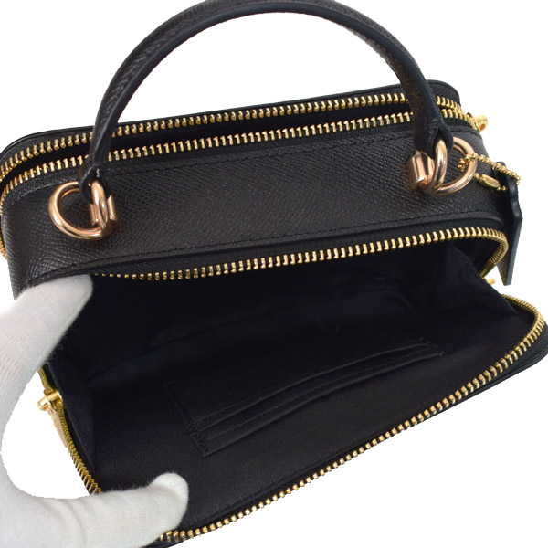 COACH】コーチ クロスグレインレザー ロゴ スクエア ボックス