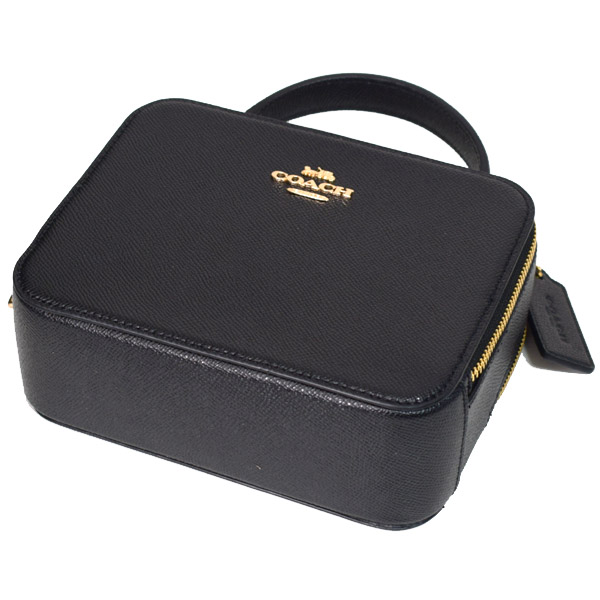 COACH】コーチ クロスグレインレザー ロゴ スクエア ボックス
