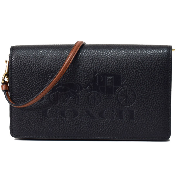 COACH】コーチ ぺブルレザー アナ ホース アンド キャリッジ フォルド 