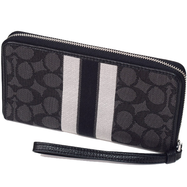 COACH】コーチ ジャガード ぺブルレザー シグネチャー デンプシー 