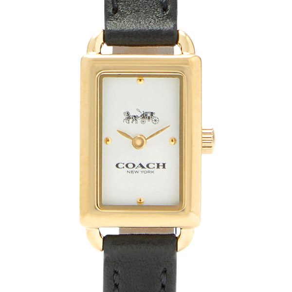 画像: 【COACH】コーチ レザー リズ ロゴ レディース ウォッチ 腕時計 ブラック 〔日本未発売〕