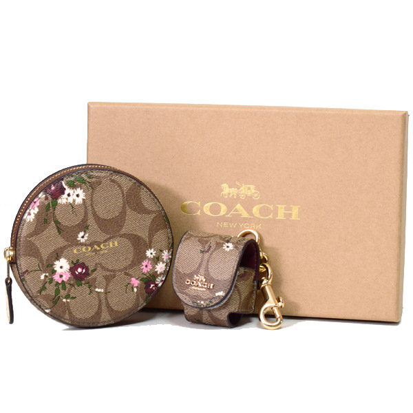 COACH】コーチ シグネチャー エバーグリーン フラワー 花柄 マルチ