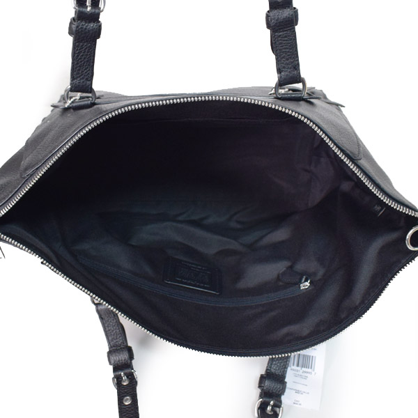 画像: 【COACH】コーチ レザー ジップ クリオ トート ショルダー斜め掛け バッグ ブラック（日本未発売）