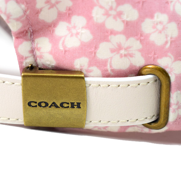 画像: 【COACH】コーチ コットン ポリエステル 花柄 フラワー C ワンポイント ロゴ ベースボール キャップ 帽子 ピンクチャーク〔日本未発売〕