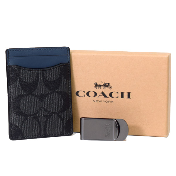 新品未使用 コーチCOACHカードケース マネークリップ-connectedremag.com