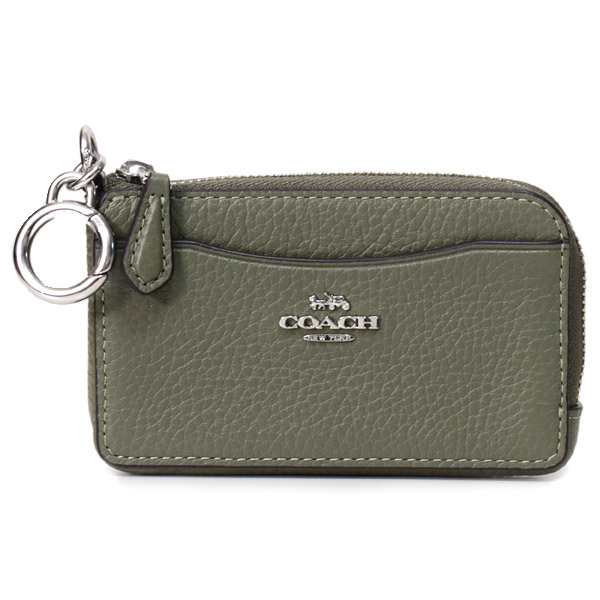 コーチ COACH カードケース 名刺入れ キーリング付き フラグメントケース コインケース 小銭入れ CH810 B4/BK レディース ブラック  革 レザー - 【感動物語 ギフトモール店－☆リボンをほどくと溢れる笑顔☆－おしゃれで素敵なプレゼントやギフトにお勧めのブランド雑貨を 