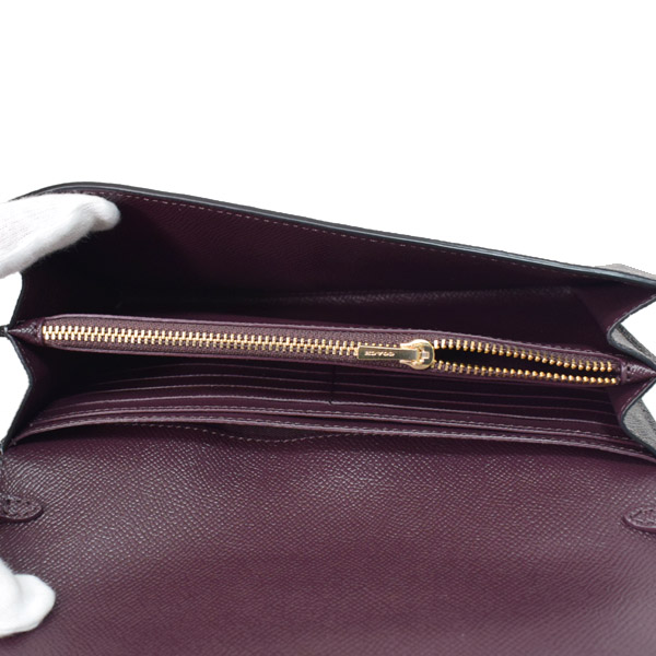 画像: 【COACH】コーチ クロスグレインレザー エンベロープ フラップ チェーン 2WAY クラッチ クロスボディー 斜めがけ ショルダーバッグ ブラック（日本未発売）
