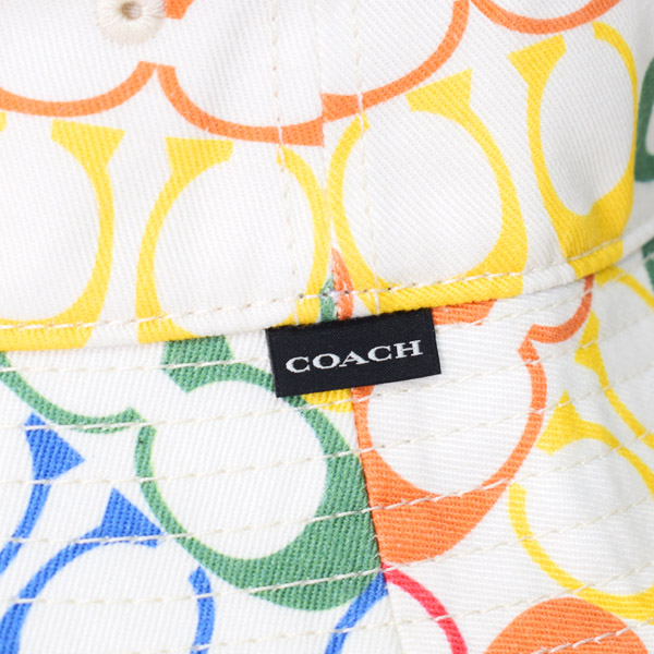 画像: 【COACH】コーチ コットン シグネチャー レインボー バケットハット バケハ カラフル サファリハット 帽子 チャークマルチ〔日本未発売〕