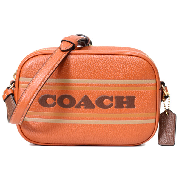 画像1: 【COACH】コーチ レザー ロゴ ストライプ ミニ ジェイミー カメラバッグ クロスボディー ショルダーバッグ キャニオンマルチ（日本未発売） (1)