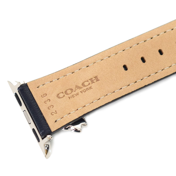 画像: 【COACH】コーチ レザー 蝶々 バタフライ チャーム アップルウォッチ applewatch 替えベルト ストラップ ウォッチ 腕時計 ネイビー〔日本未発売〕