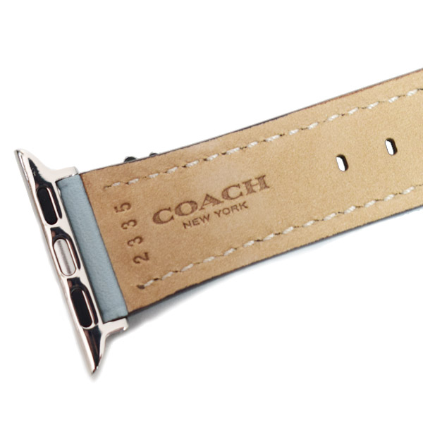 画像: 【COACH】コーチ レザー 蝶々 バタフライ チャーム ラインストーン アップルウォッチ applewatch 替えベルト ストラップ ウォッチ 腕時計 ブルー〔日本未発売〕