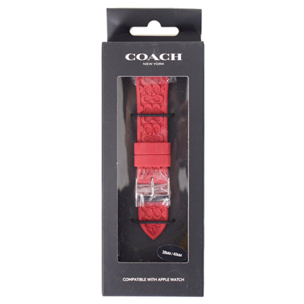画像: 【COACH】コーチ シリコン 3D シグネチャー アップルウォッチ applewatch 替えベルト ストラップ ウォッチ 腕時計 レッド〔日本未発売〕