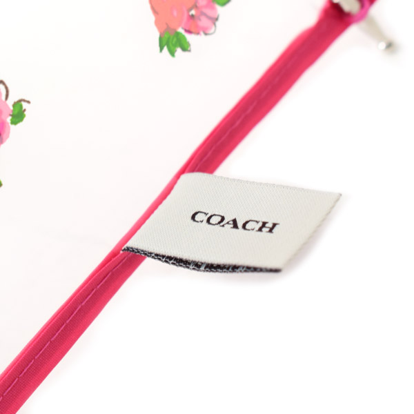 画像: 【COACH】コーチ 花柄 フラワー ロゴ 傘 アンブレラ 長傘 ビニール傘 ピンク（日本未発売）