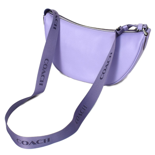 COACH】コーチ スムースカーフレザー ペース ロゴ 三日月 斜め