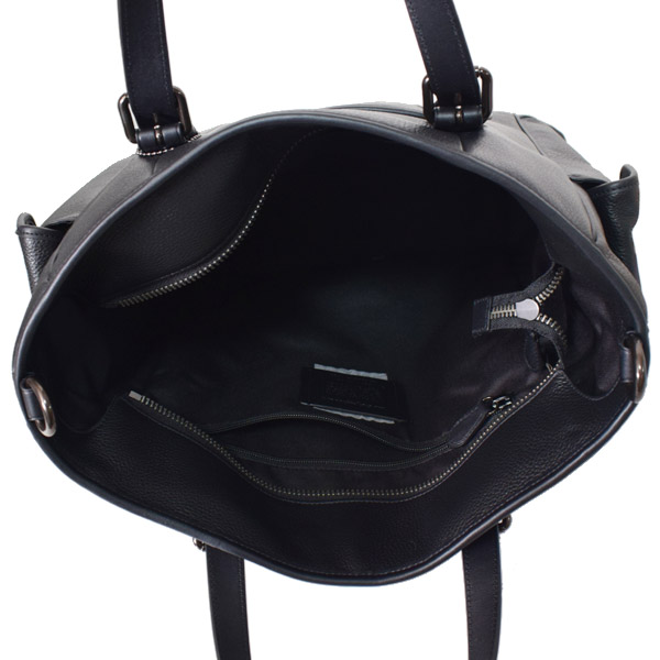 画像: 【COACH】コーチ メンズ バッグ ぺブルレザー スプリント トート 2WAY 斜め掛け クロスボディ トートバッグ ショルダー バッグ ブラック×ブラック〔日本未発売〕