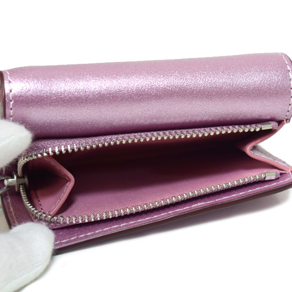 COACH】コーチ 財布 レザー メタリック キラキラ スモール ロゴ