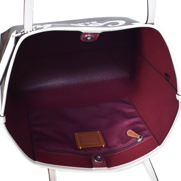 画像: 【COACH】コーチ バッグ コーティングキャンバス レザー シグネチャー ロゴ シティ トートバッグ ウォルナット×チャーク〔日本未発売〕