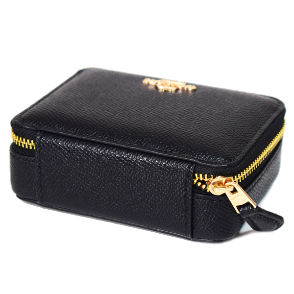 画像: 【COACH】コーチ ピルケース クロスグレインレザー ロゴ ウィークリー ピルボックス 薬入れ メディカルケース ブラック（日本未発売）