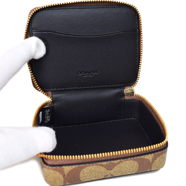 画像: 【COACH】コーチ ピルケース コーティングキャンバス スムースレザー シグネチャー ウィークリー ピルボックス 薬入れ メディカルケース カーキ×ブラック（日本未発売）
