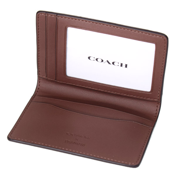 画像: 【COACH】コーチ スヌーピー カードケース ピーナッツ コラボ コーティングキャンバス レザー シグネチャー カードホルダー 二つ折り ID パスケース 定期入れ タンマルチ（日本未発売）