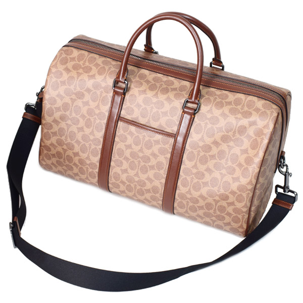 画像: 【COACH】コーチ スヌーピー バッグ ピーナッツ コラボ ボストンバッグ コーティングキャンバス レザー シグネチャー ベンチュラー ワッペン パッチ  2way ショルダー ボストンバッグ タンマルチ〔日本未発売〕