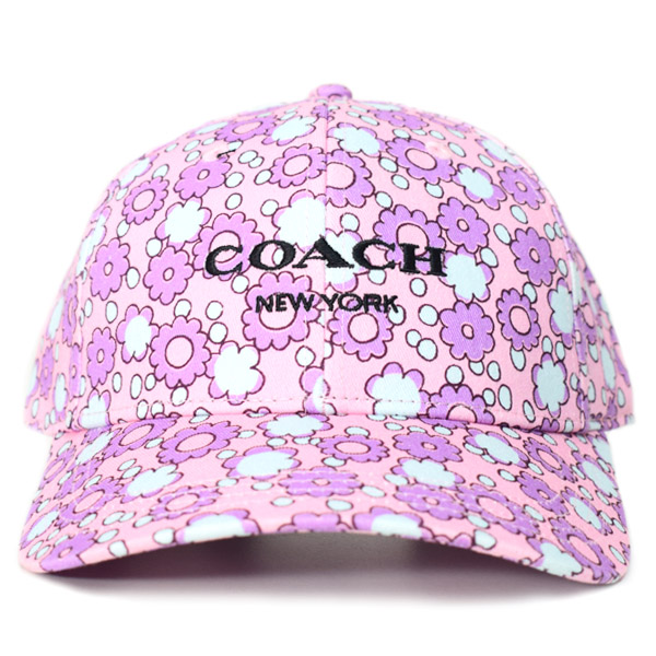 COACH】コーチ キャップ 花柄 コットン シグネチャー フラワー