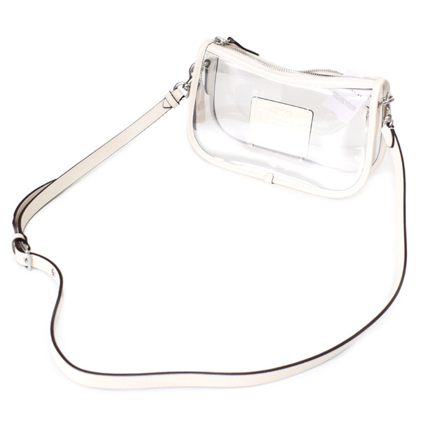 画像: 【COACH】コーチ バッグ スケルトン シースルー PVC レザー クリア スウィンガー ターンロック 2way クロスボディ 斜め掛け ショルダー ハンドバッグ チャーク（日本未発売）