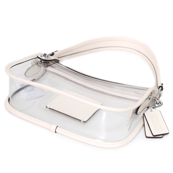画像: 【COACH】コーチ バッグ スケルトン シースルー PVC レザー クリア スウィンガー ターンロック 2way クロスボディ 斜め掛け ショルダー ハンドバッグ チャーク（日本未発売）