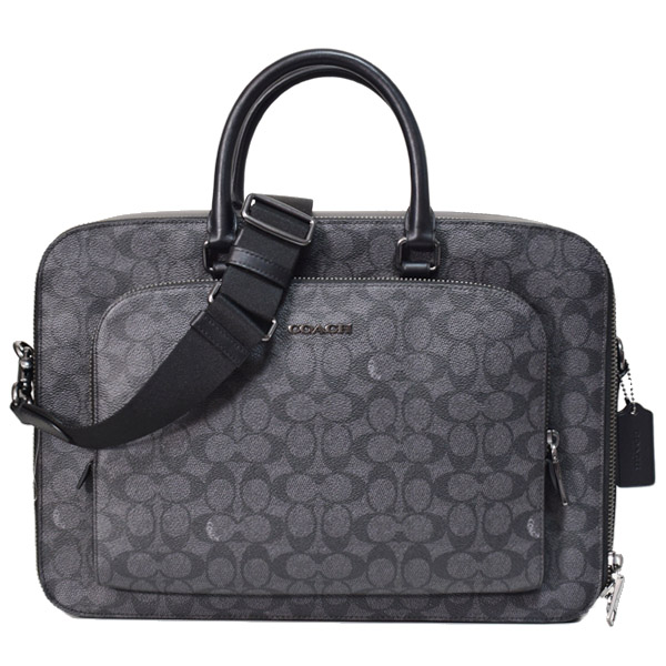 COACH キャンバス レザー ビジネスバッグ COACH】コーチ メンズ バッグ コーティングキャンバス レザー