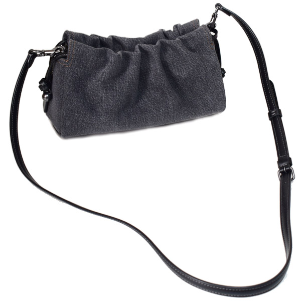 【美品】COACH　ハンドバッグ　ブラック　巾着 レディース] 90's USA製 オールドコーチ 巾着バッグ ブラック
