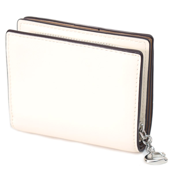 画像: 【COACH】コーチ 財布 花柄 レザー アップリケ フローラル スナップ ミニ コンパクト ウォレット 二つ折り 財布 チャーク（日本未発売）