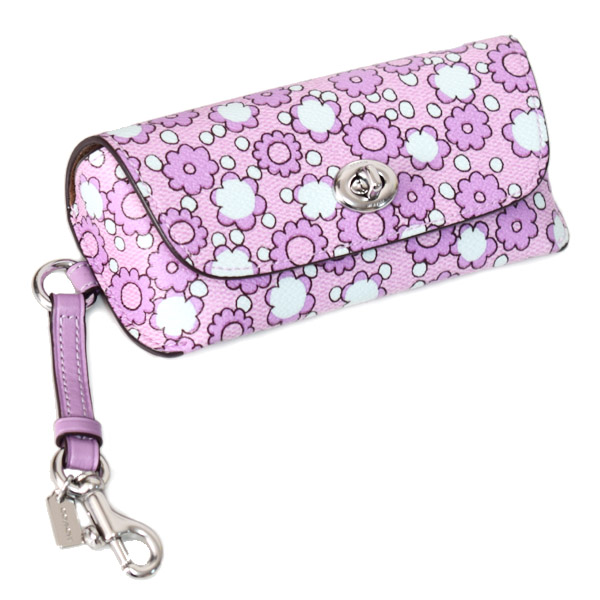 画像: 【COACH】コーチ メガネケース 花柄 コーティングキャンバス レザー フラワー プリント ストラップ付き サングラス 眼鏡 ケース リリーマルチ（日本未発売）