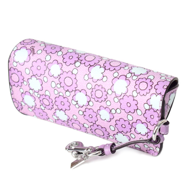 画像: 【COACH】コーチ メガネケース 花柄 コーティングキャンバス レザー フラワー プリント ストラップ付き サングラス 眼鏡 ケース リリーマルチ（日本未発売）
