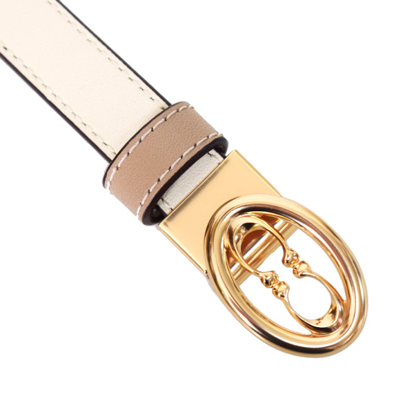 画像: 【COACH】コーチ ベルト レザー バックル リバーシブル カット トゥ サイズ スキニー スリム 18mm ベルト チャーク×トープ〔日本未発売〕