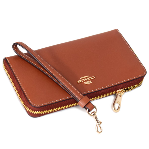 COACH】コーチ 長財布 スムースレザー ロゴ リストレット