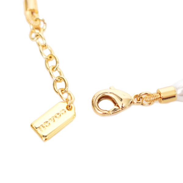 COACH】コーチ ブレスレット パール ロゴ チャーム ブレスレット