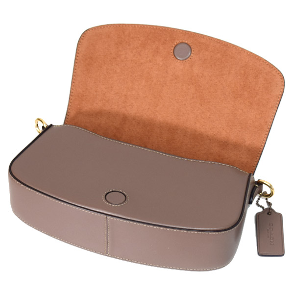 画像: 【COACH】コーチ バッグ レザー フラップ カーフ アンドレア ロゴ 3WAY クラッチ ショルダー ハンドバッグ ダークストーン（日本未発売）