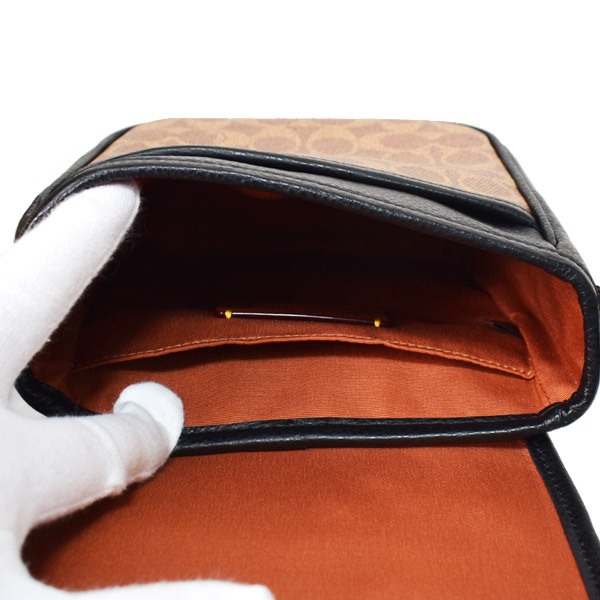 画像: 【COACH】コーチ メンズ バッグ コーティングキャンバス レザー シグネチャー ルーカス ロゴ コンパクト クロスボディ 斜め掛け メッセンジャー ショルダーバッグ タン×チャコール×ブラック〔日本未発売〕