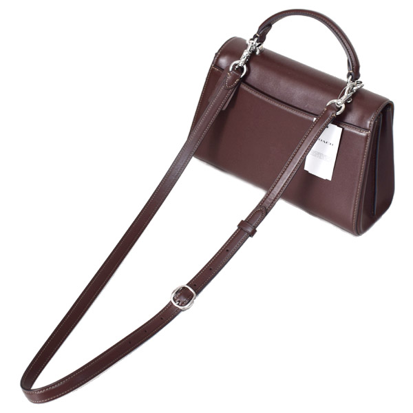 画像: 【COACH】コーチ バッグ レザー エライザ ロゴ トップ ハンドル サッチェル クロスボディ 2WAY ショルダー ハンドバッグ メイプル（日本未発売）