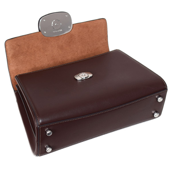 画像: 【COACH】コーチ バッグ レザー エライザ ロゴ トップ ハンドル サッチェル クロスボディ 2WAY ショルダー ハンドバッグ メイプル（日本未発売）