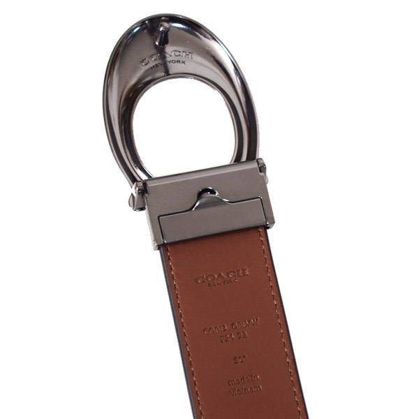 【COACH】リバーシブル☆シグネチャー☆バックルベルト38ｍｍ 公式】コーチアウトレット | スカルプテッド シグネチャー